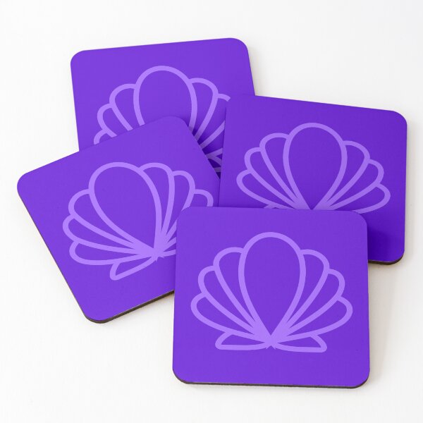 Item preview, Scallop Shell Stylised dark purple designed and sold by TheScraggyBeard.
