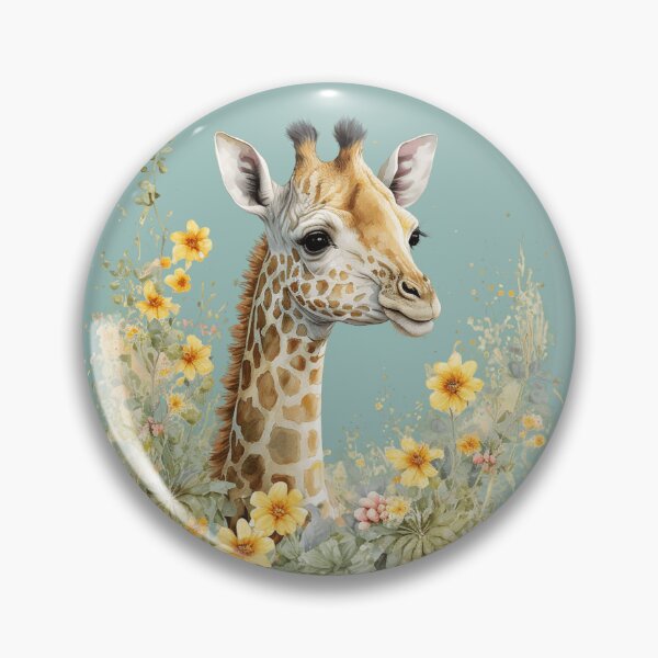 Item preview, World Giraffe Day, watercolor giraffe designed and sold by HolidayBug.