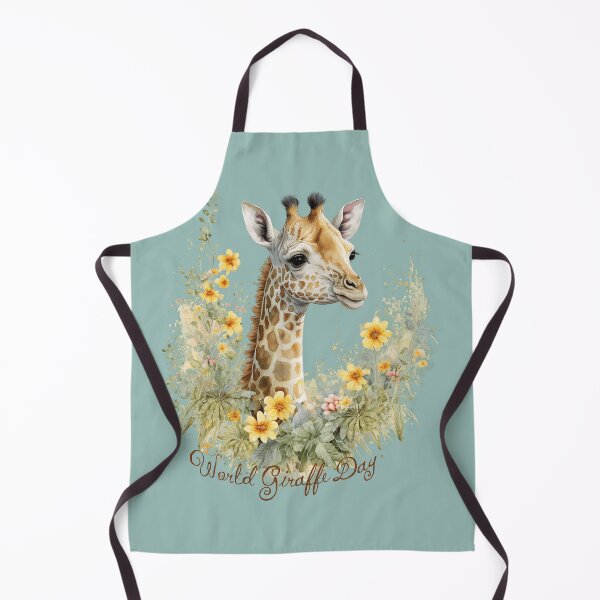 Item preview, World Giraffe Day, watercolor giraffe designed and sold by HolidayBug.