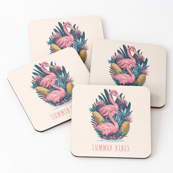 Item preview, Flamingos and pineapples, flamingo Fling, Pineapple Paradise for Summer Vibes designed and sold by Collagedream.