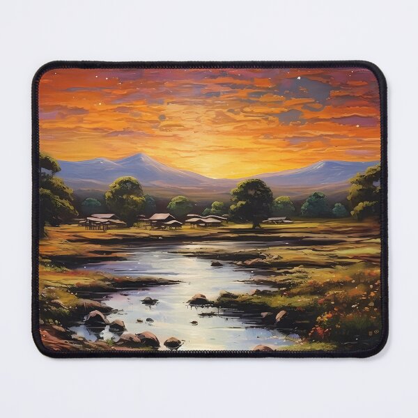 Item preview, Expansive Skies. A Painting Of A Night Sky Next To A River designed and sold by GiveMeMood.