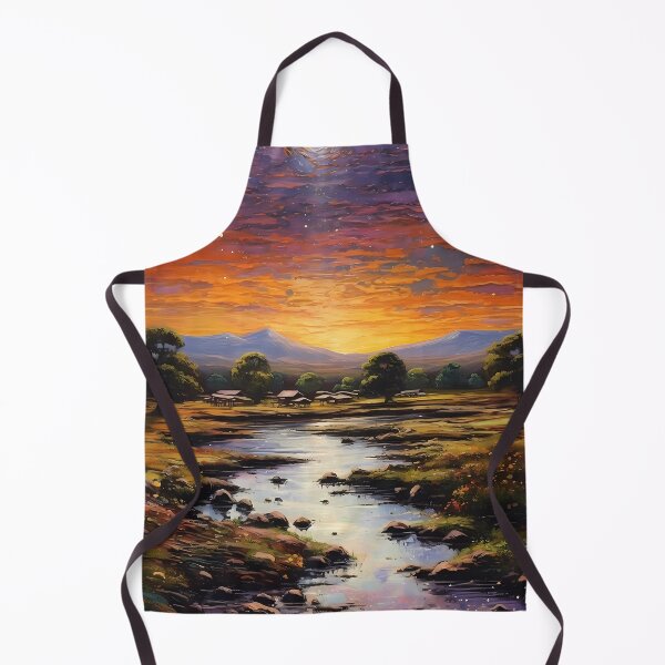 Item preview, Expansive Skies. A Painting Of A Night Sky Next To A River designed and sold by GiveMeMood.