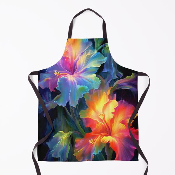 Item preview, Glowing hibiscus and garden painting designed and sold by Art by Lilia.
