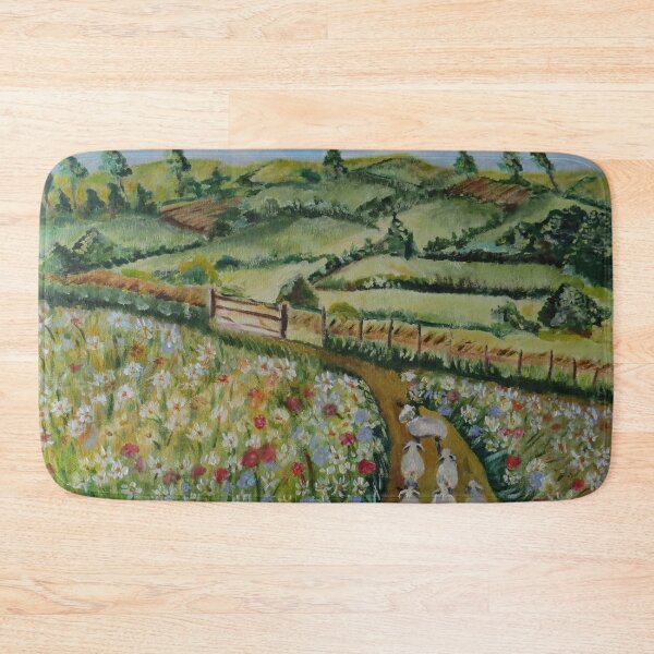 Item preview, Les Moutons Du Champ - Sheep Of The Field - Glorious Original Painting Of Countryside Sheep In An Idyllic Rural Landscape designed and sold by CloudofKnowing.