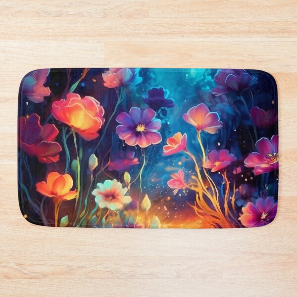 Item preview, Glowing hibiscus and garden painting 1 designed and sold by Art by Lilia.