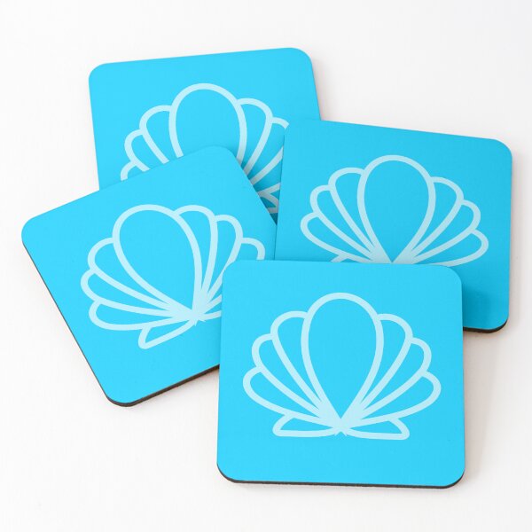 Item preview, Scallop Shell Stylised blue designed and sold by TheScraggyBeard.