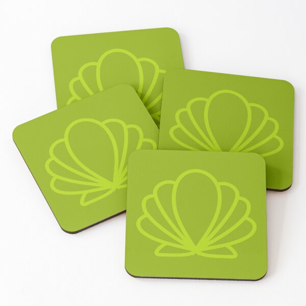 Item preview, Scallop Shell Stylised Green designed and sold by TheScraggyBeard.