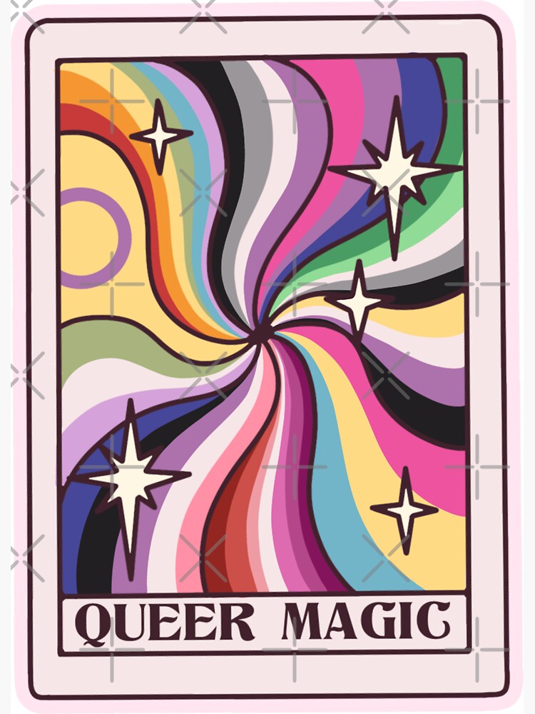 Thumbnail 3 of 3, Magnet, Queer Magic tarot card designed and sold by nevhada.