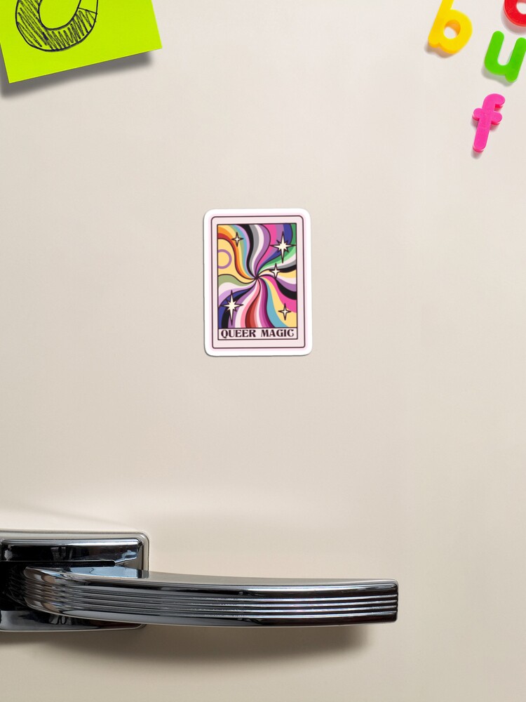 Thumbnail 1 of 3, Magnet, Queer Magic tarot card designed and sold by nevhada.