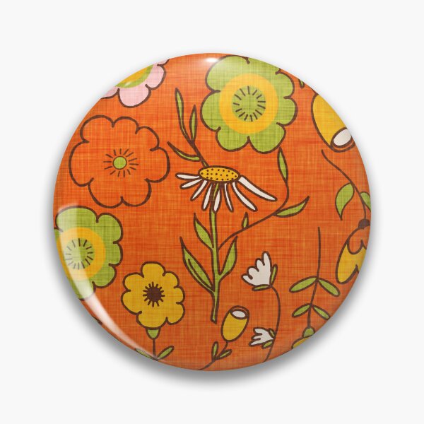 Item preview, 70s Boho Groovy Floral Orange designed and sold by susycosta.