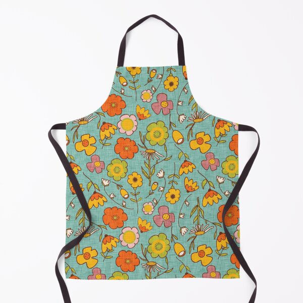 Item preview, 70s Boho Groovy Floral Blue designed and sold by susycosta.