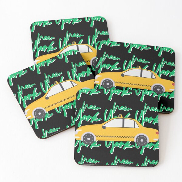 Item preview, New York Yellow Cab Aesthetic Art Piece - Green designed and sold by PunjabanJatti.