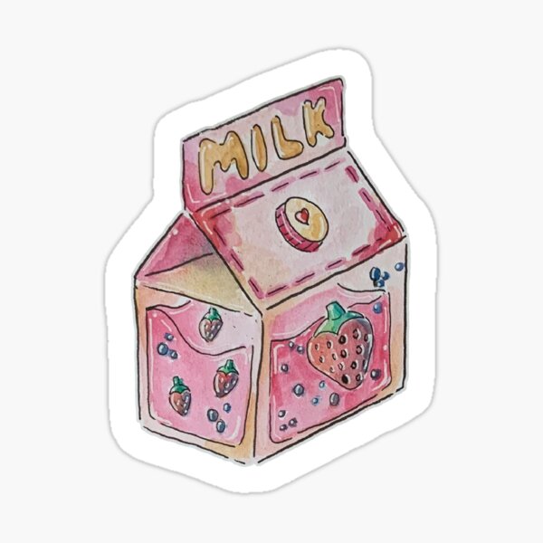 Strawberry Milk Sticker