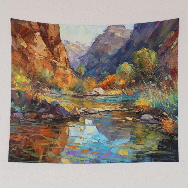 Item preview, Lake in Canyon designed and sold by Art by Lilia.