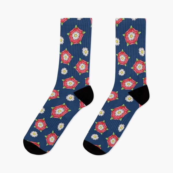 Item preview, Tudor Rose ditsy repeating pattern on night sky navy background designed and sold by HazelFisher.