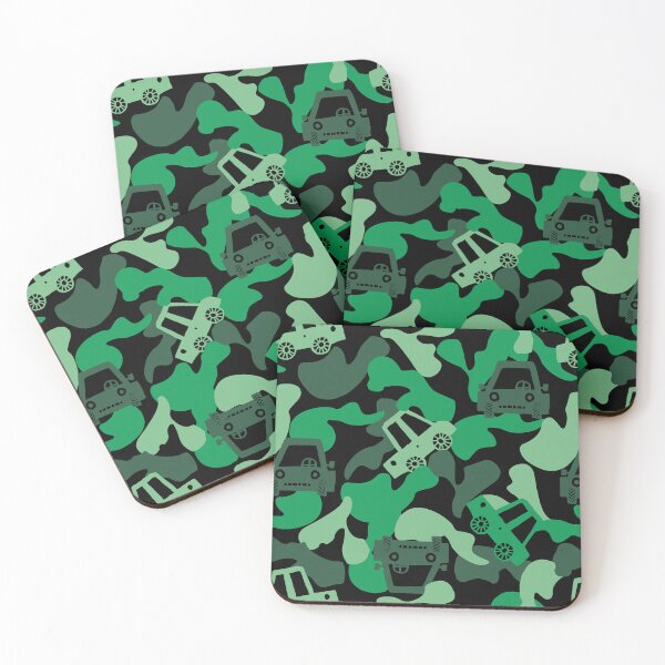 Item preview, Millitary seamless pattern with cartoon cars designed and sold by Marina Smorodinskaya.