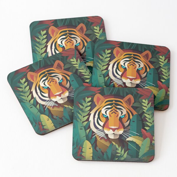 Item preview, The tiger and nature cartoon designed and sold by KimierArt.