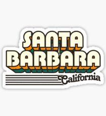 Santa Barbara, California | Retro Stripes Sticker