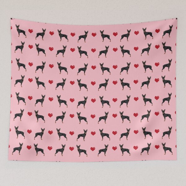 Item preview, Miniature Doberman Pinscher love hearts dog breed valentines day gifts designed and sold by PetFriendly.