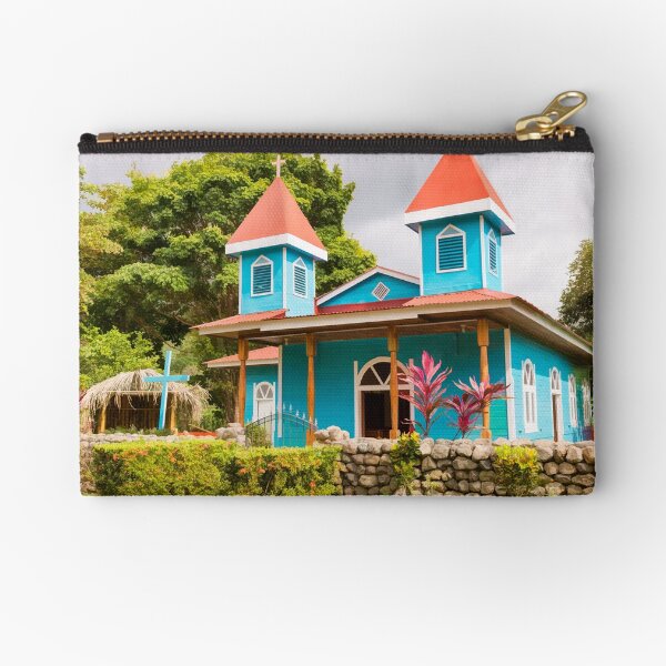Blue Church Zipper Pouch