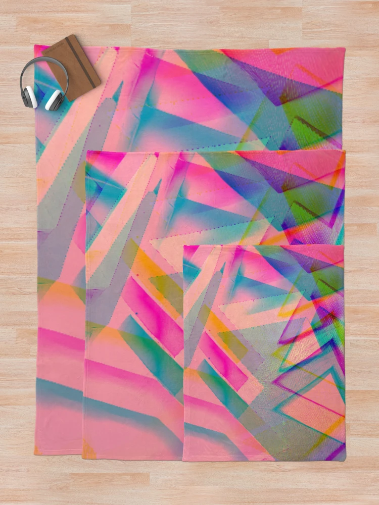 Thumbnail 5 of 6, Throw Blanket, Abstract Colorful Design designed and sold by Rell1970.