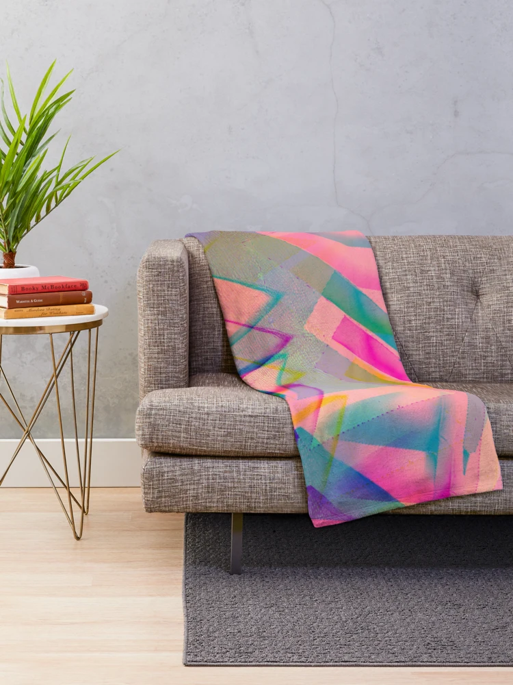 Thumbnail 2 of 6, Throw Blanket, Abstract Colorful Design designed and sold by Rell1970.