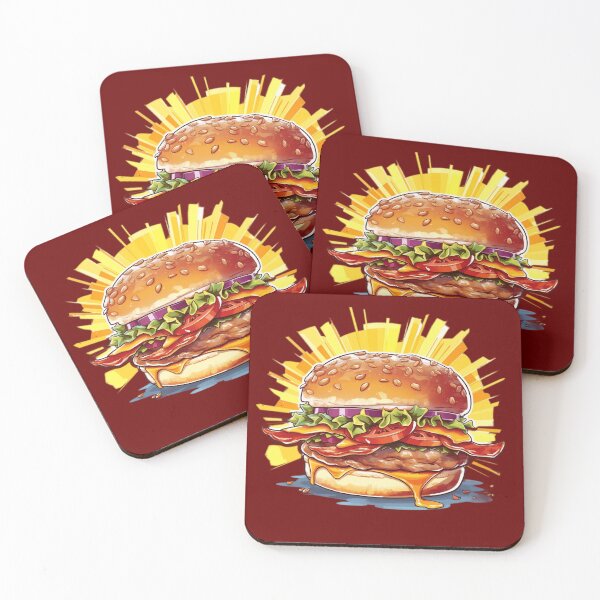 Item preview, Delicious hamburger with onion, lettuce, tomato, bacon and cheese. designed and sold by DreamscapePixel.