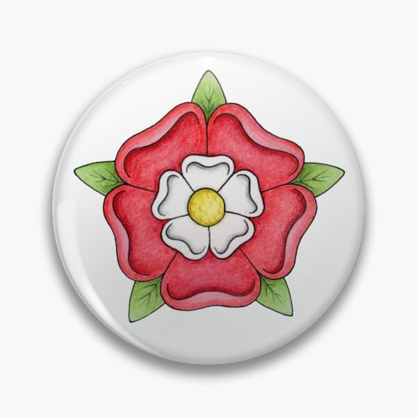 Artikelvorschau, Tudor Rose Reihen sich wiederholendes Muster auf weißem Hintergrund entworfen und verkauft von HazelFisher.