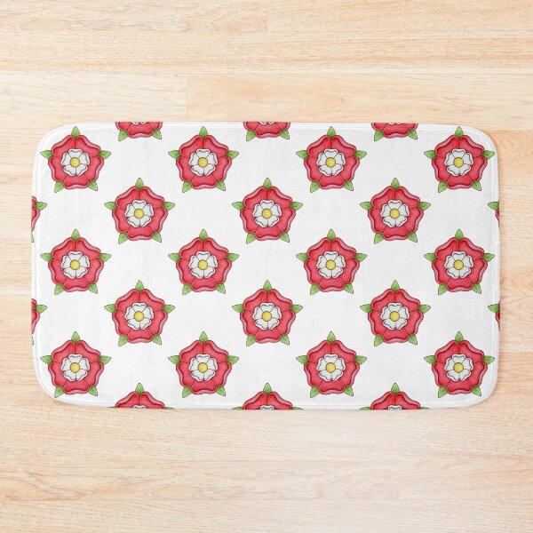 Item preview, Tudor Rose rows repeating pattern on white background designed and sold by HazelFisher.