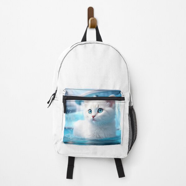 Item preview, white kitten Mina in bath fun designed and sold by YuniaMiyu.