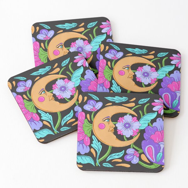 Item preview, Retro Lunar Floral Design designed and sold by Arcane Orchid.