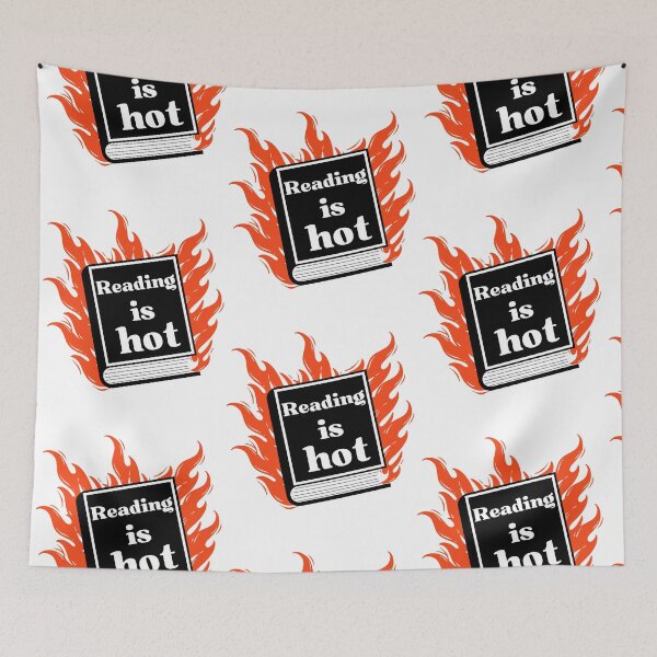 Item preview, Reading is hot - Bookish designed and sold by Stuffspot.