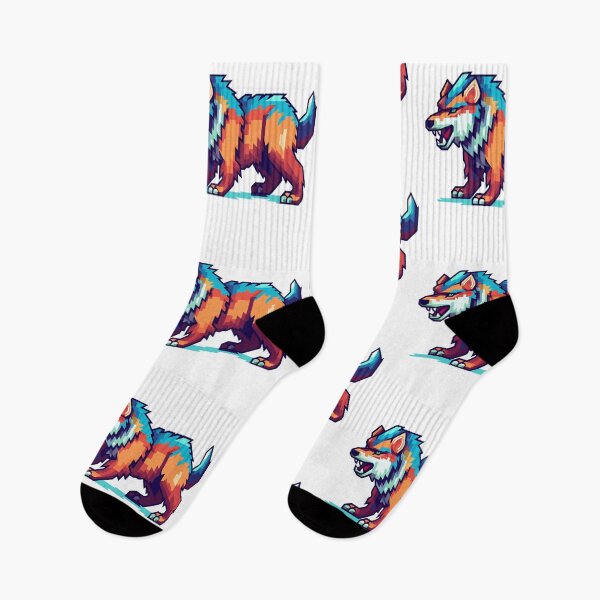 Item preview, Pixel wolf theme  designed and sold by Okracha.