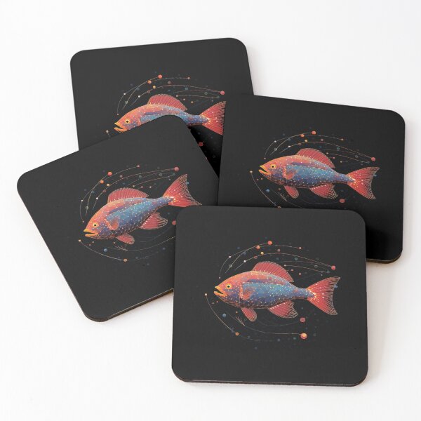 Item preview, Cosmic Colors: Fish on Black designed and sold by Visual-Elixir.