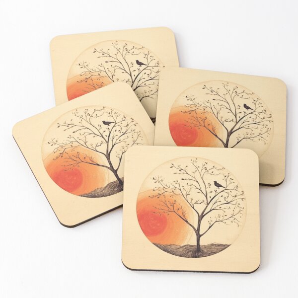 Item preview, Bird in a Tree - Boho Painting designed and sold by StudioRedKoala.