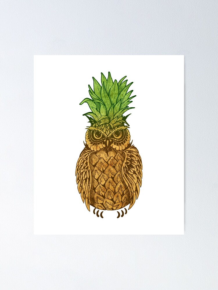 Pineapple Owl Poster