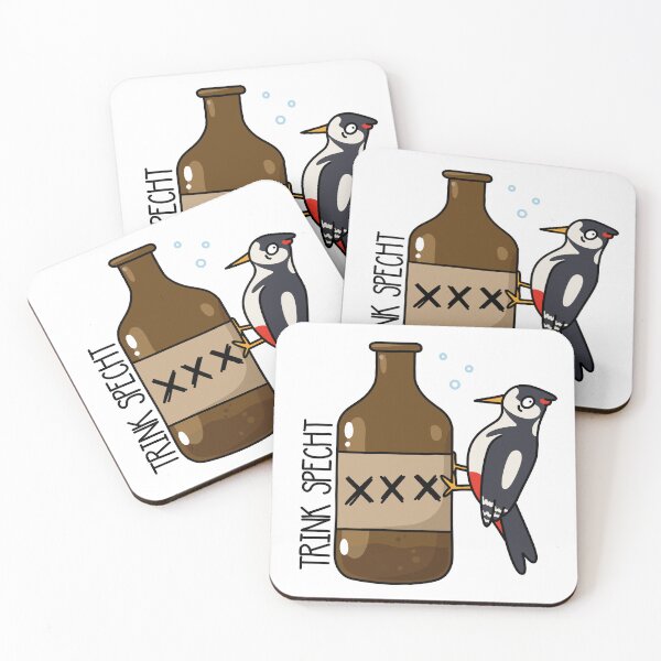 Item preview, Drink Woodpecker - Gulp Woodpecker Illustration Bird on bottle designed and sold by GingerandMilk.