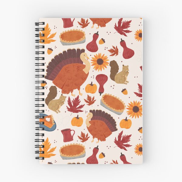 Item preview, Thanksgiving Harvest with Autumn Botanicals, Pumpkins, and Turkeys designed and sold by maddydoodlesoup.