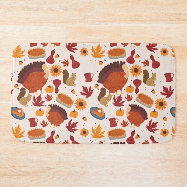 Item preview, Thanksgiving Harvest with Autumn Botanicals, Pumpkins, and Turkeys designed and sold by maddydoodlesoup.