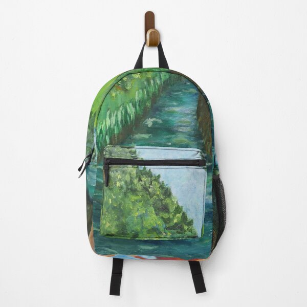 Item preview, Pensive Stream Paddler - Woman Contemplates At The Side Of The River, Original Painting from Legendary Artist designed and sold by CloudofKnowing.