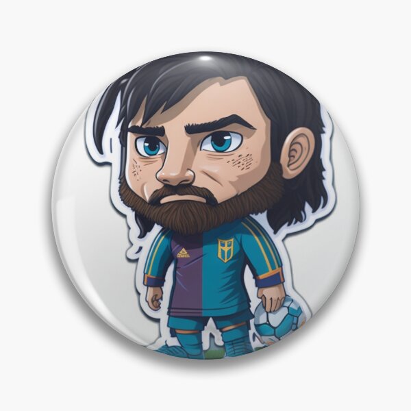 Item preview, Lionel Messi caricature cartoon sticker designed and sold by StikerShock.