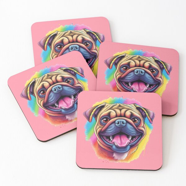 Item preview, Joyful Paws: Watercolor Rainbow Pug designed and sold by Project-Firefly.