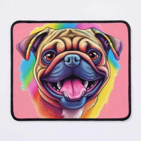 Item preview, Joyful Paws: Watercolor Rainbow Pug designed and sold by Project-Firefly.