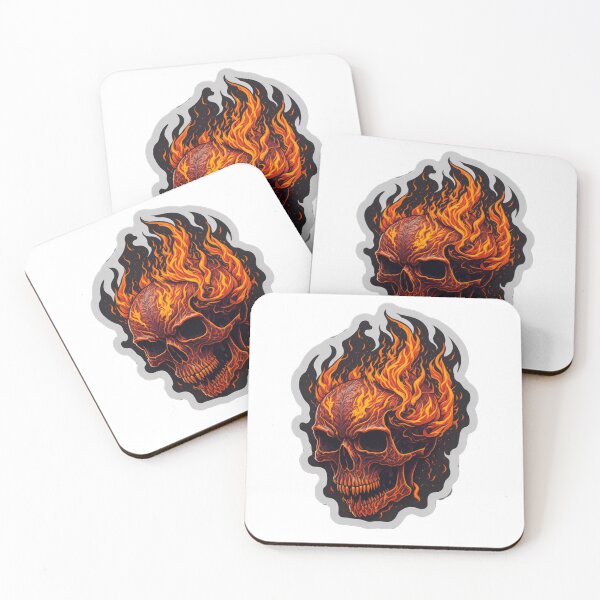 Item preview, Embrace the Inferno: Captivating Fire Skull Designs designed and sold by Grim000.