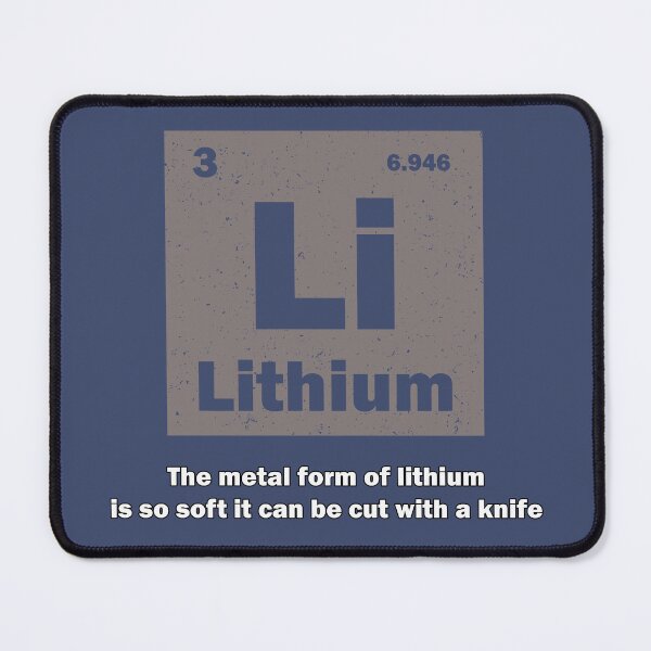 Item preview, The metal form of lithium is so soft it can be cut with a knife, gift for chemistry lover designed and sold by abdelhak2005.