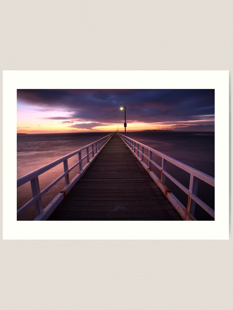 Thumbnail 2 of 3, Art Print, Pre-Dawn Greets Point Lonsdale Pier, Australia designed and sold by Michael Boniwell.