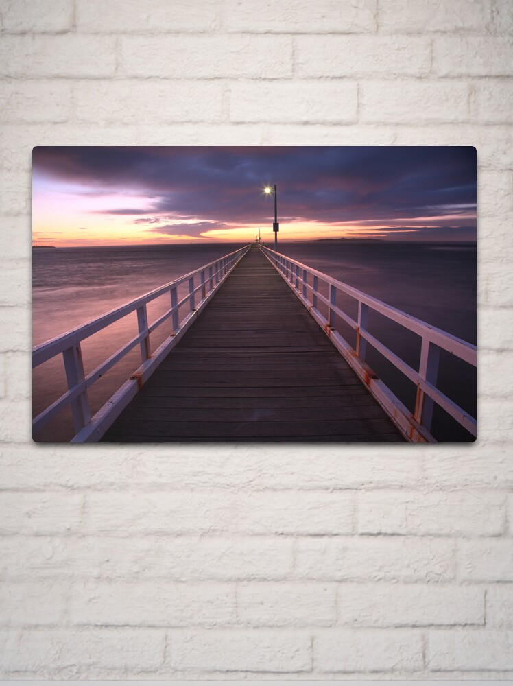 Metal Print, Pre-Dawn Greets Point Lonsdale Pier, Australia designed and sold by Michael Boniwell