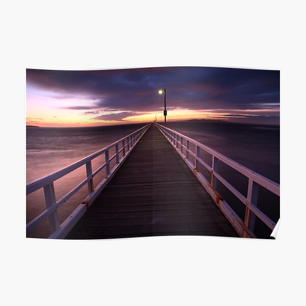 Pre-Dawn Greets Point Lonsdale Pier, Australia Poster