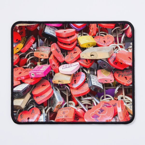 Item preview, Background of heart-shaped locks on a wall, symbol of love forever. designed and sold by Paolo Modena Photography    -   Fine Italian Art.