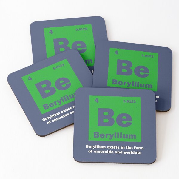Item preview, Beryllium exists in the form of emeralds and peridots, gift for chemistry lover designed and sold by abdelhak2005.